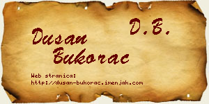 Dušan Bukorac vizit kartica